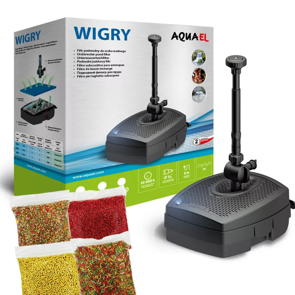 Aquael Wigry 4000 Filtr Podwodny 3w1 z fontanną UV-C 7W + gratisy